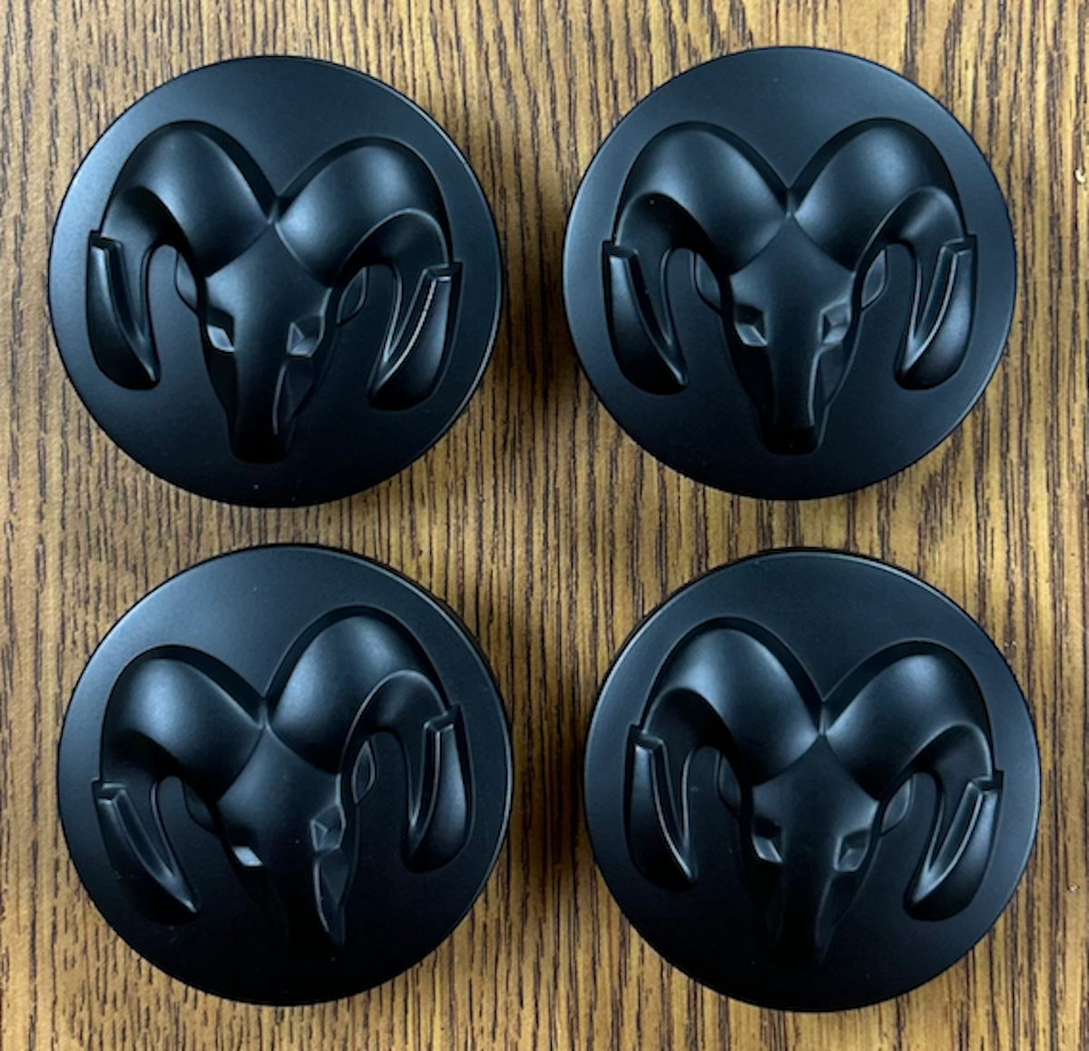 2 1/2" Dodge Ram 1500 Satin Black Center Cap #1LB72RXFAB set